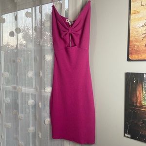 Fuchsia Short Fitted Dress